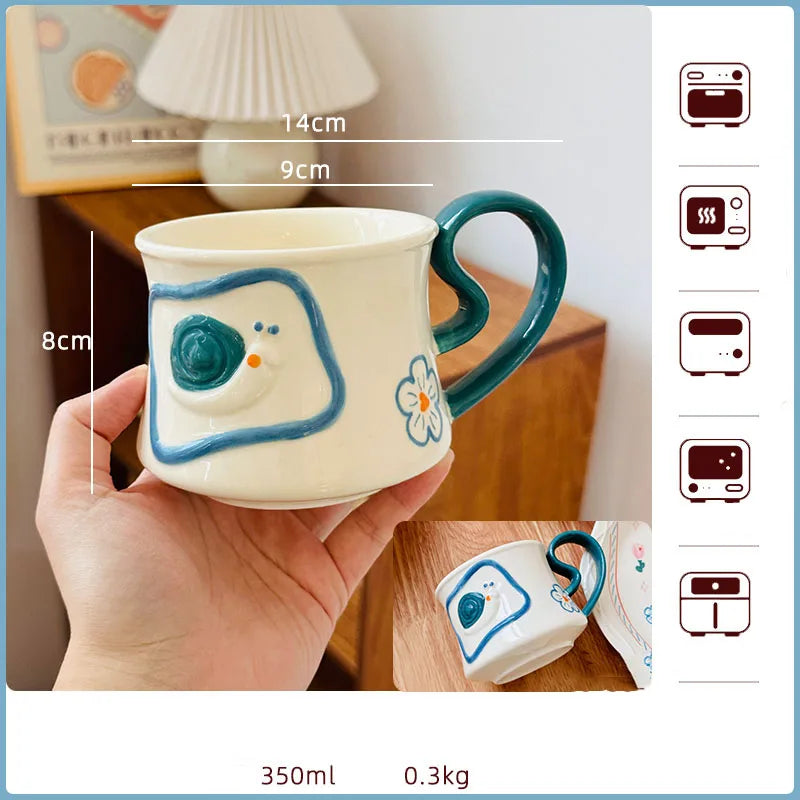 Korean Style Vegetable Plate Househole Underglaze Colored Ceramic Fruit Plate Fish Dish Vinger Dish Kitchen Tableware Set