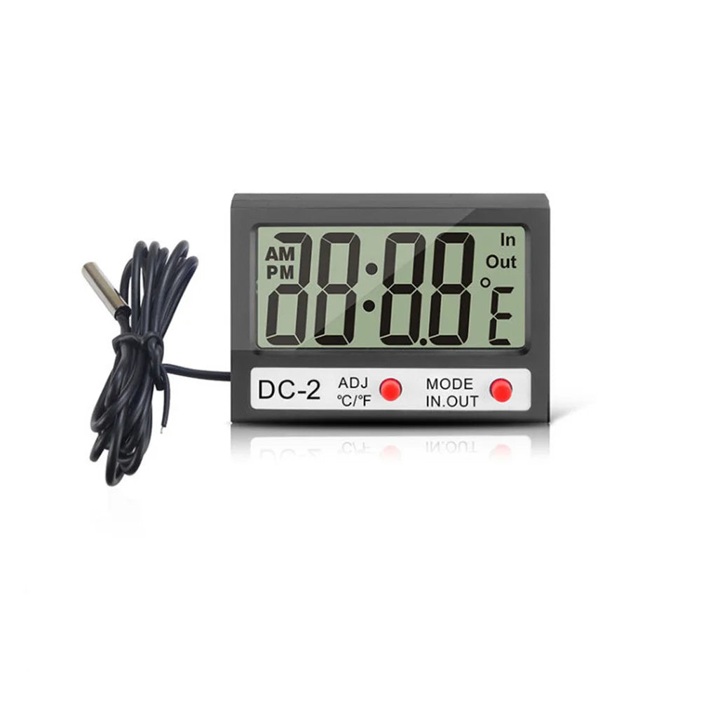 HTC-1 HTC-2 LCD Electronic Digital Temperature Humidity Meter Thermometer Hygrometer Indoor Outdoor Weather Station Clock