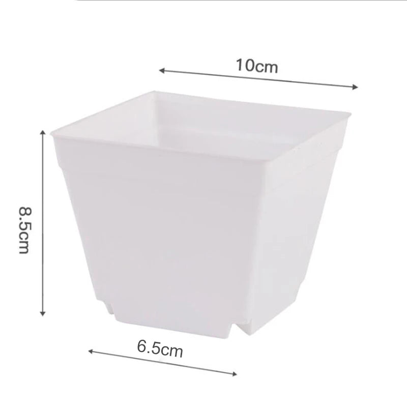 10PC Mini Flower Pots Colourful Plastic Plant grow Pot nursery cup planters for succulents Decor Desktop Container Garden tools