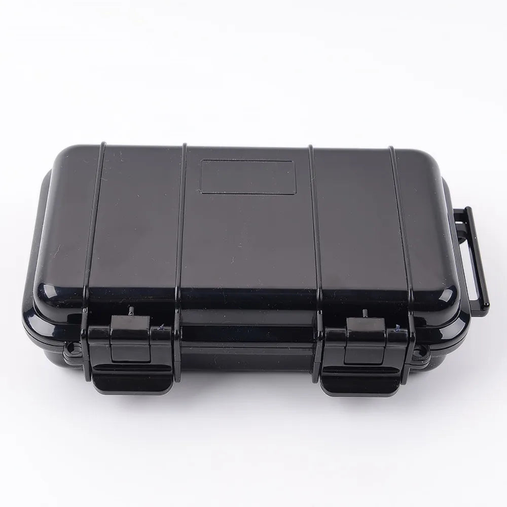 Professional ABS Sealed Toolbox Waterproof Shockproof Equipment Dry Box with Foam Lining Black Camping Storage Box
