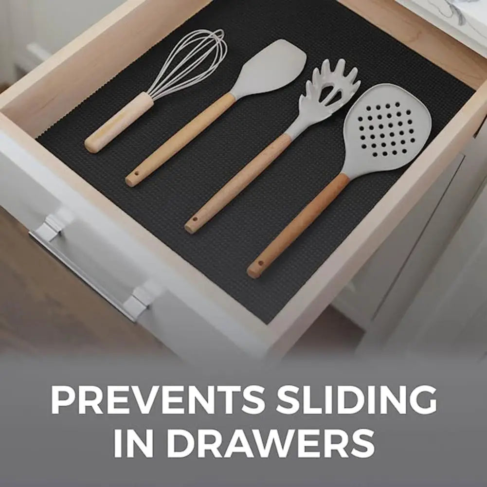 PVC Kitchen Shelf Liner Table Mat Drawers Cabinet Shelf Liners Cupboard Placemat Non-slip Wardrobe Shelves Gridding Liner Mat