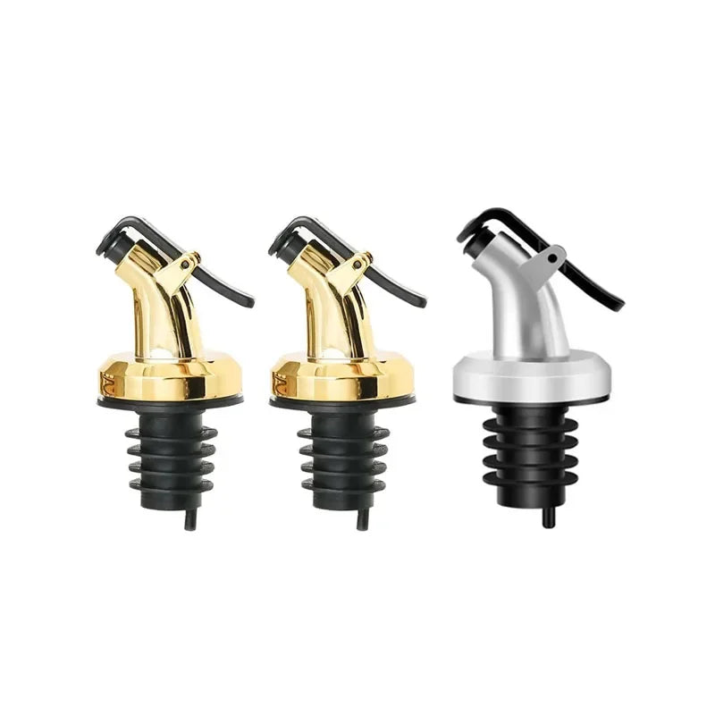 1-4Pcs Oil Bottle Stopper Cap Dispenser Sprayer Lock Wine Pourer Sauce Nozzle Liquor Leak-Proof Plug Bottle Stopper Kitchen Tool