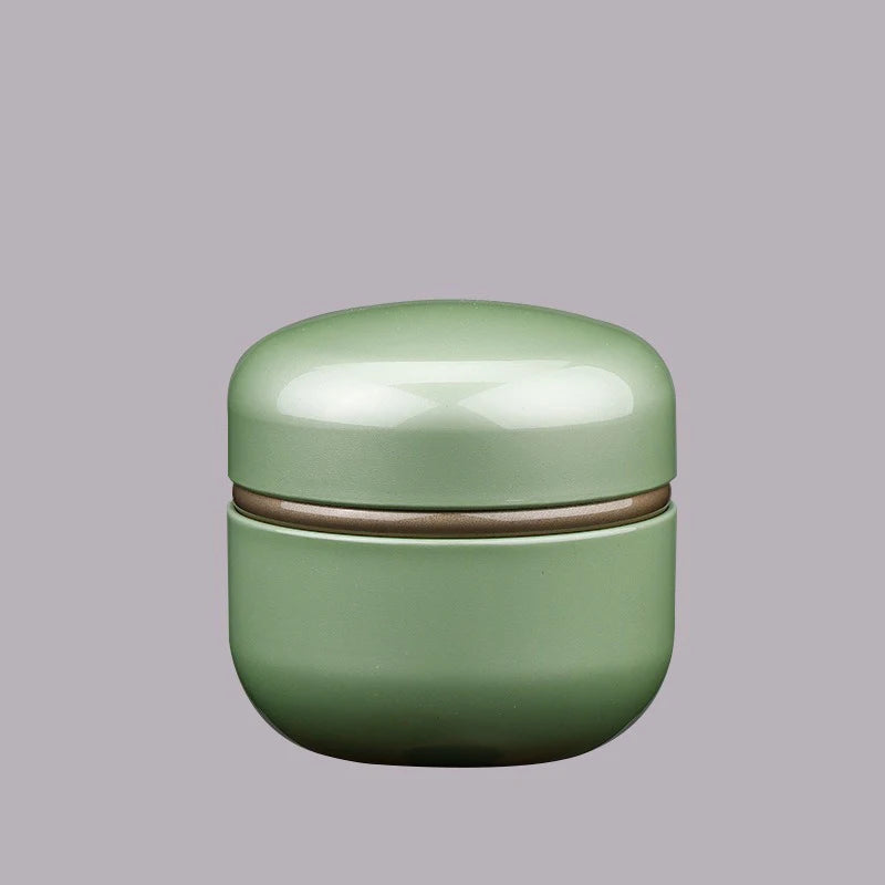 50g Electroplated Tinplate Tea Storage Tin - Airtight Metal Canister for Coffee/Candy/Spices,Refillable Empty Container with Lid