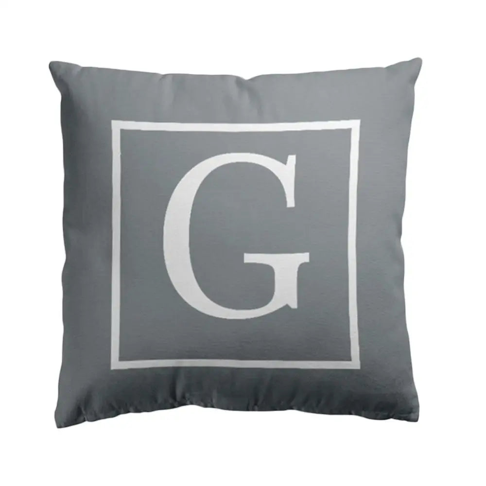 Pillow Cover Cushion Case 45x45cm English Letter Print Home Sofa Bed Car Decor