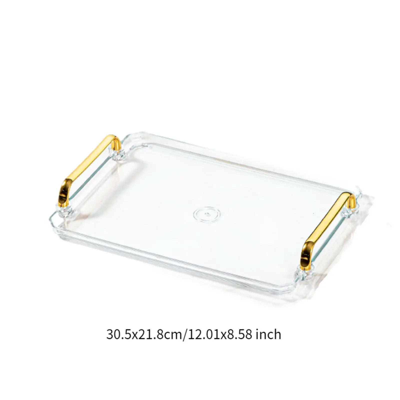 Rectangular Serving Tray with Handle Cosmetic Jewelry Dish Bathroom Decorative Tray Table Storage Organizer for Home Hotel