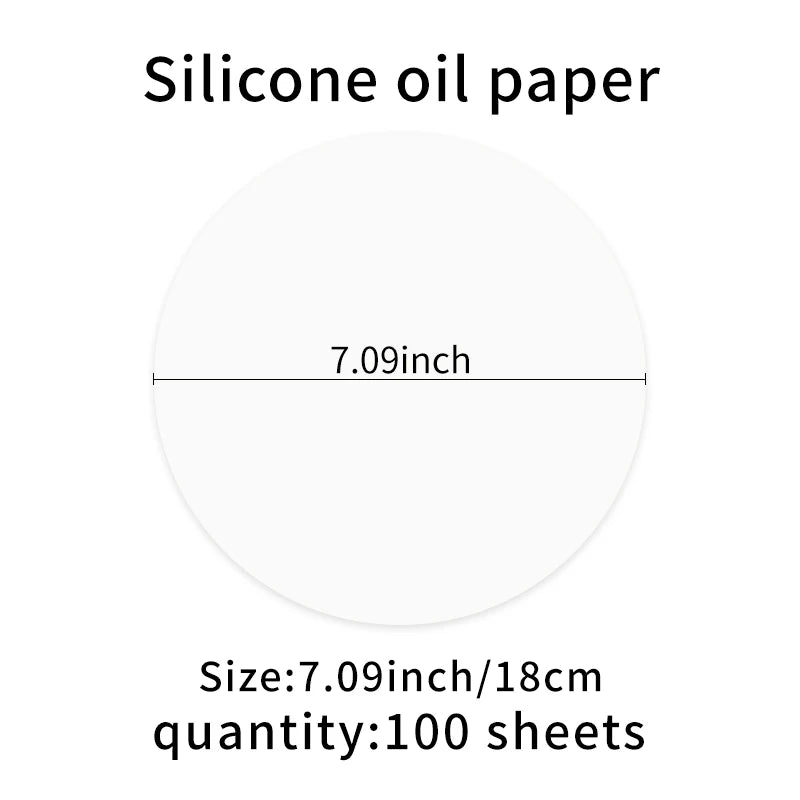 100 Pcs pcs Round Baking Paper Circle Parchment Paper Liner BBQ Oven Patty Hamburger Paper Cake Non-Stick Baking Paper Tools