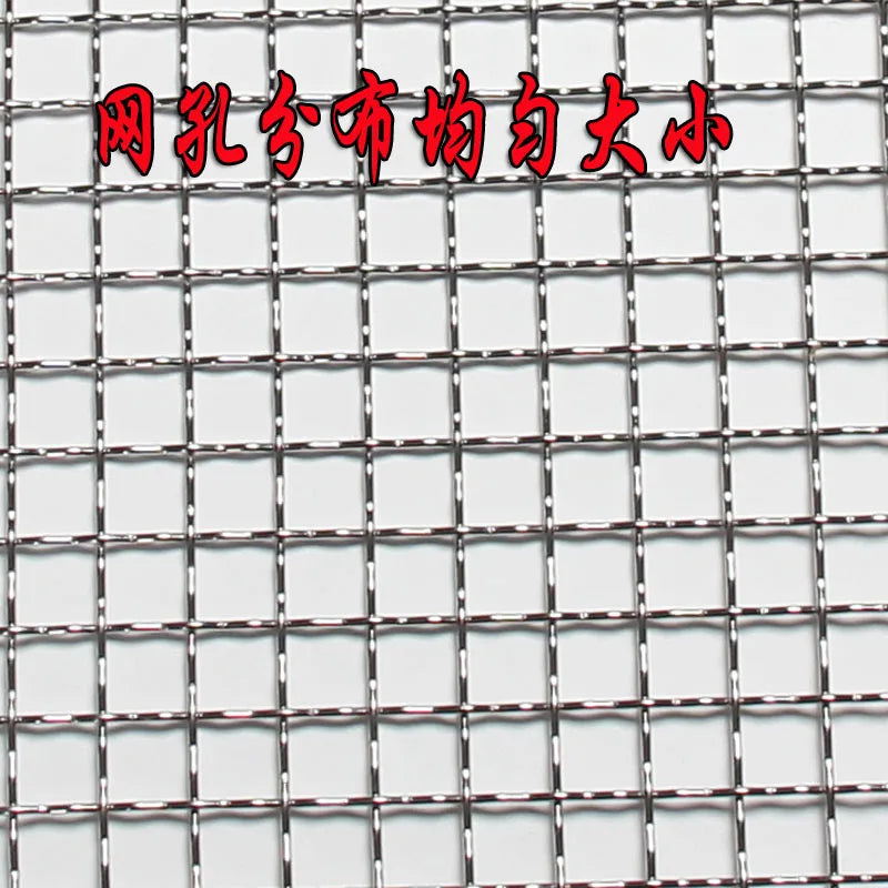 Thiened Rectangular Me BBQ ill Net 304 Stainl Steel Drng Net Barbecue Wire Me for Outdoor Kitchen Cooking Tools