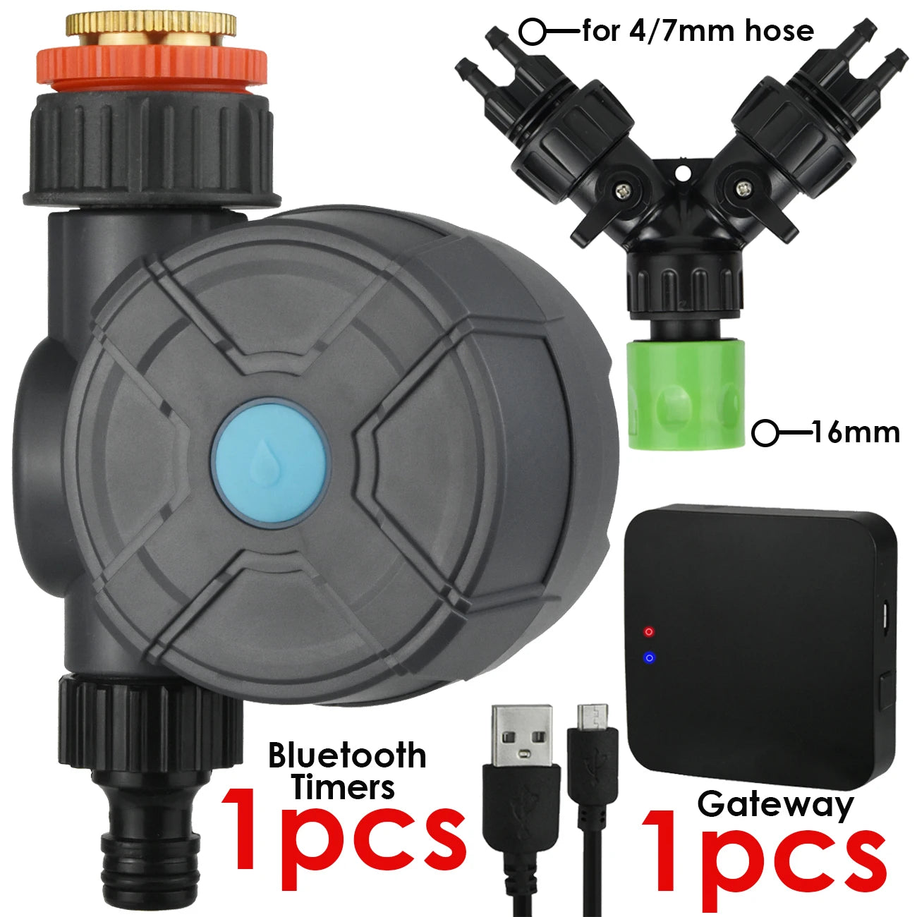 KESLA 1/4'' Hose Garden Micro Drip Irrigation Automatic Watering System Kit 13CM Sprinkler for Pot Flowers Vegetables Greenhouse