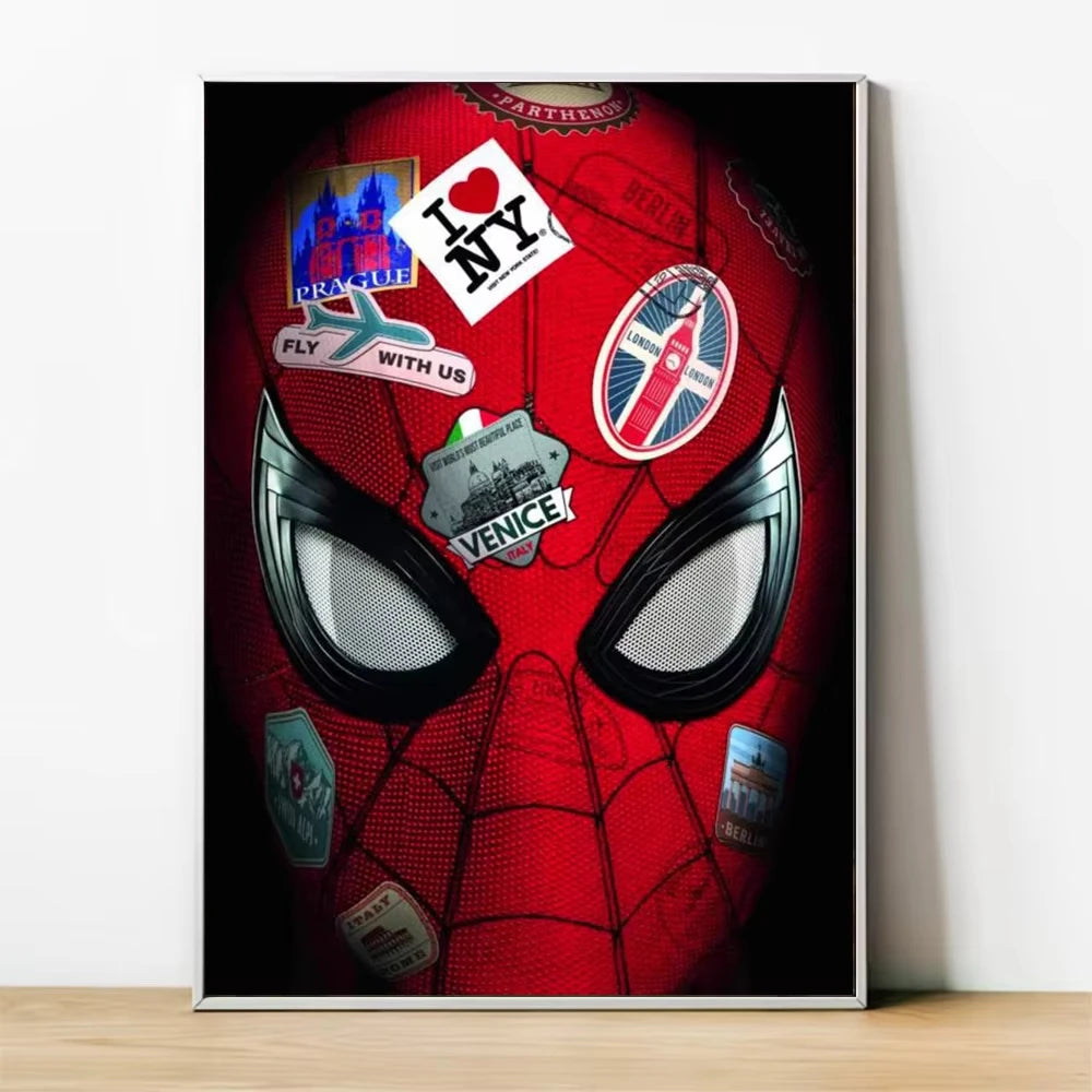MINISO Marvel Superheroes Avengers Spider-Man Iron Man Parlor Bedroom Decorative Art Posters Wall Mural Canvas Painting Printing